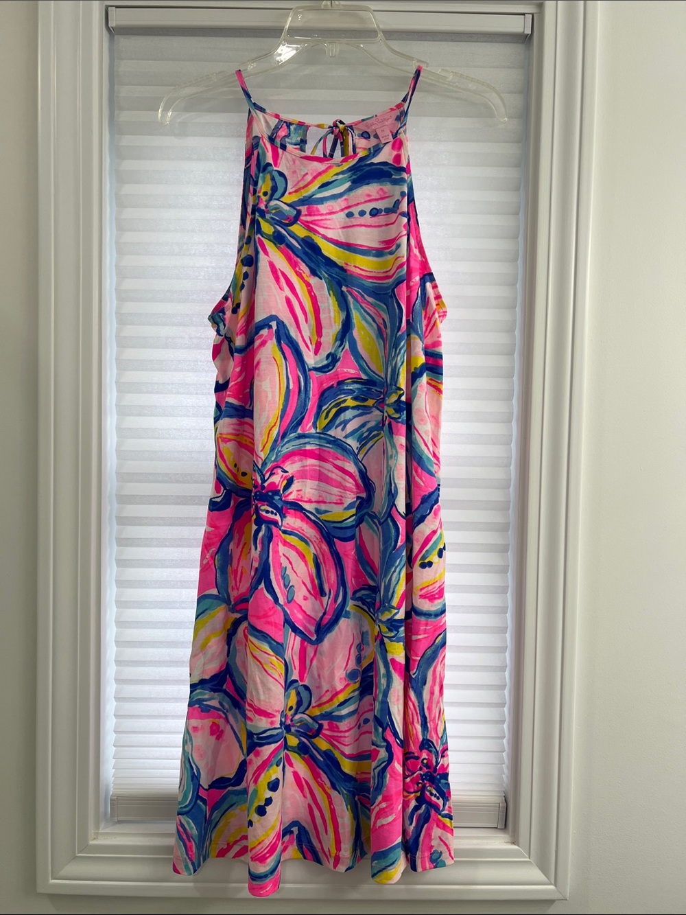 Lilly Pulitzer Pink Multicolor Floral Halter Midi Dress